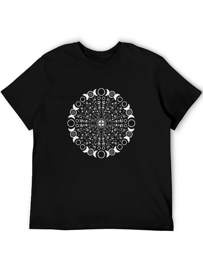 Celestial Mandala T-Shirt - Black Graphic Tee