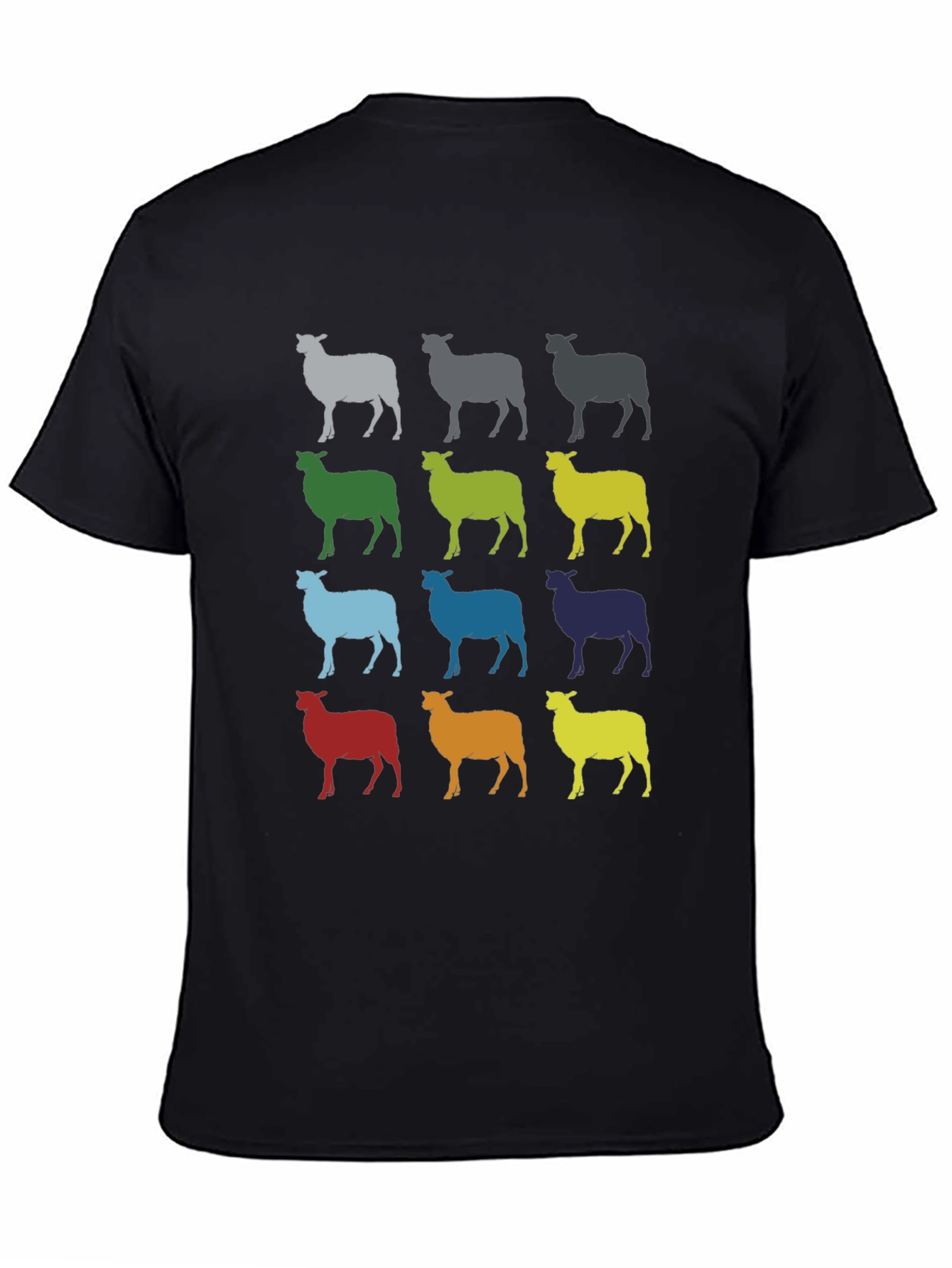 Colorful Sheep Graphic T-Shirt