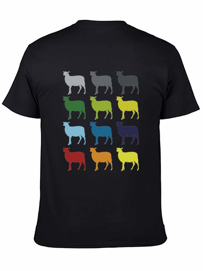Colorful Sheep Graphic T-Shirt