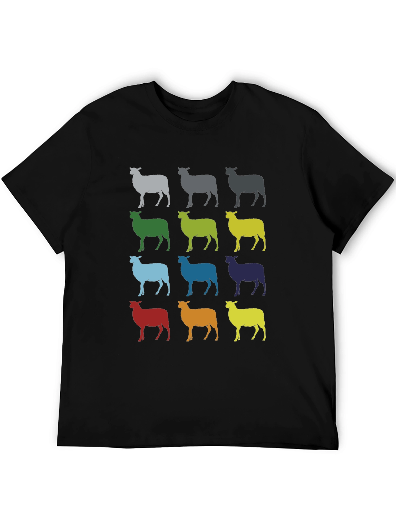 Colorful Sheep Graphic T-Shirt