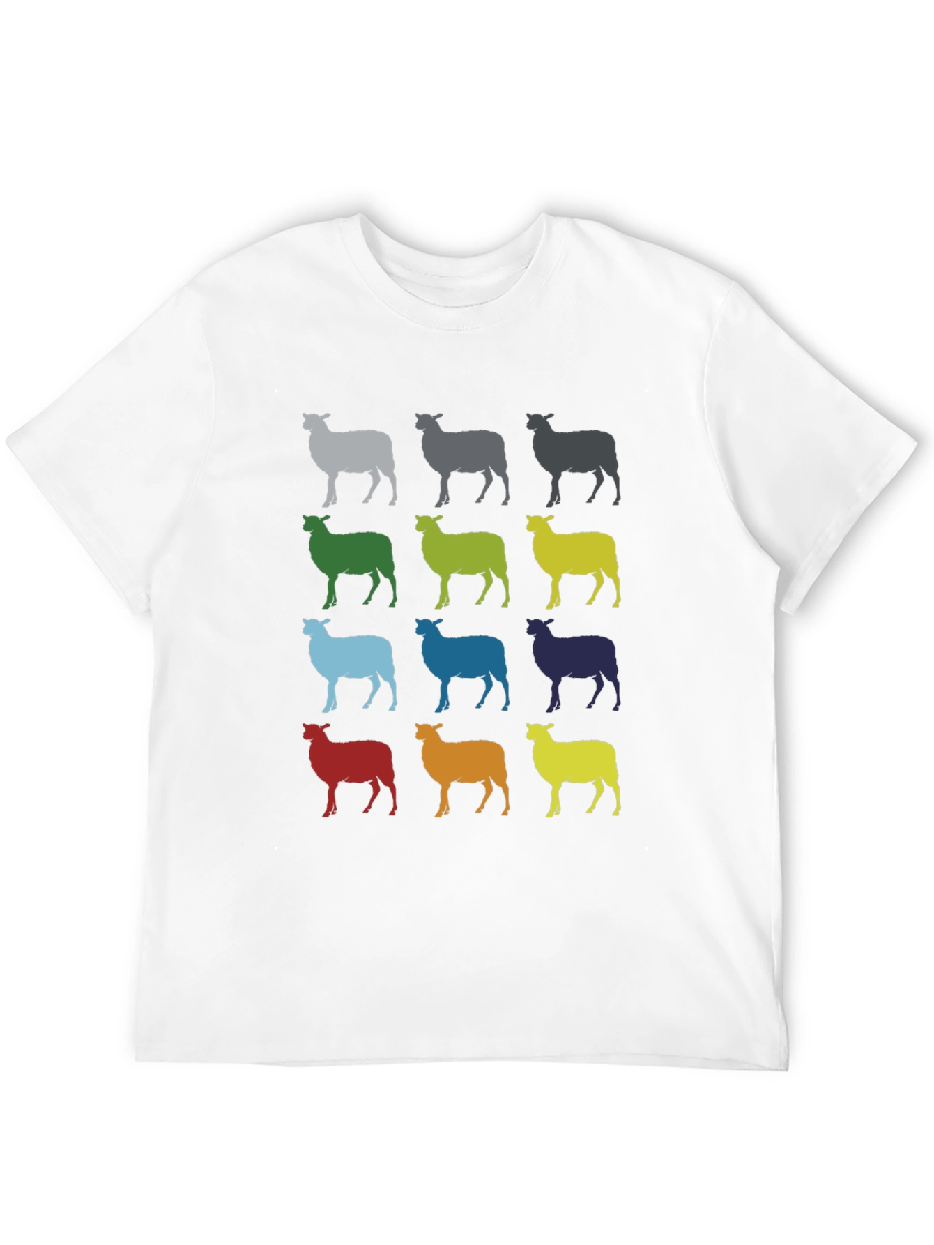 Colorful Sheep Graphic T-Shirt