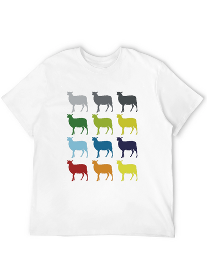 Colorful Sheep Graphic T-Shirt
