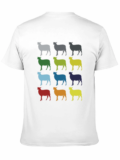 Colorful Sheep Graphic T-Shirt
