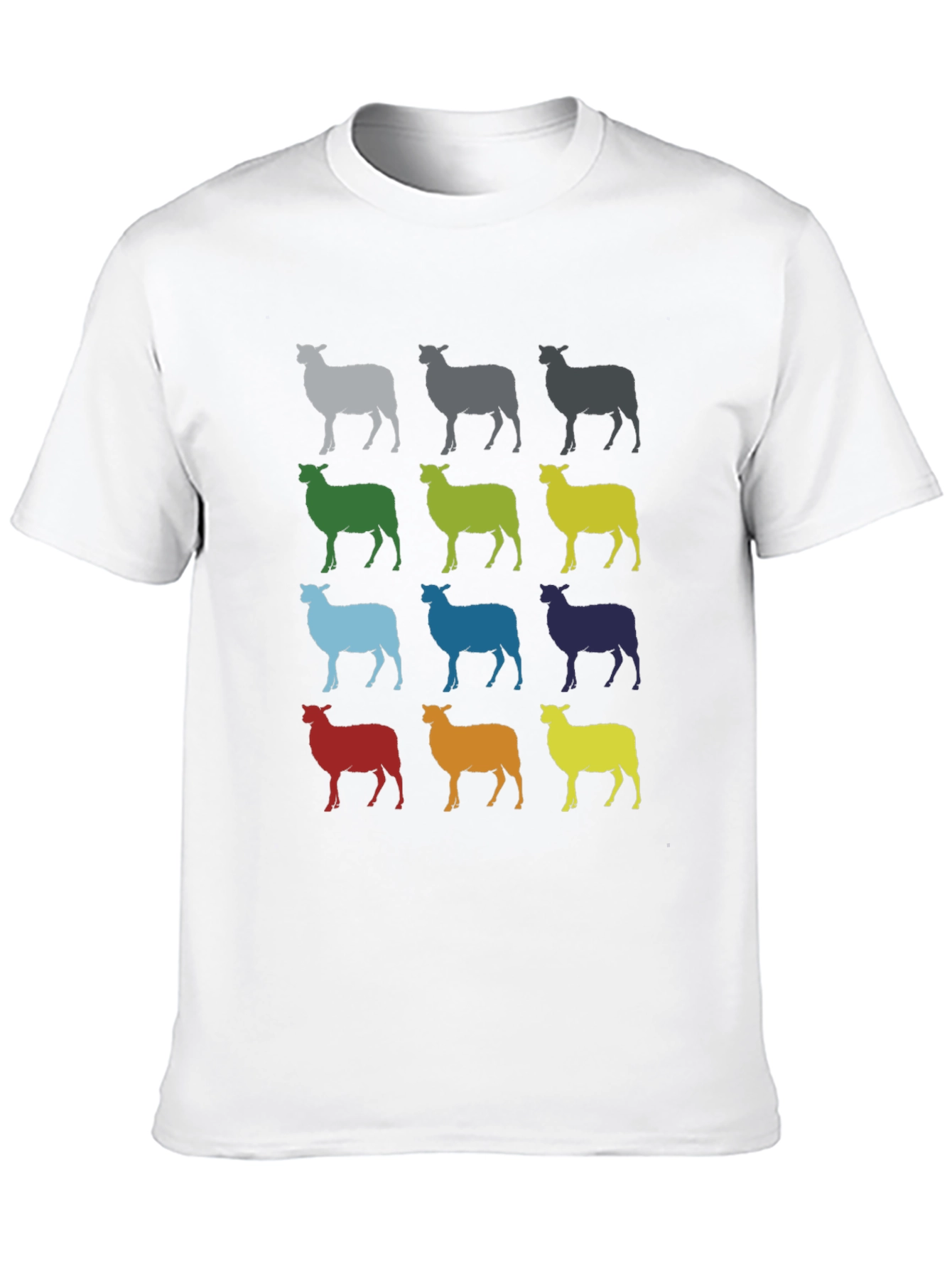 Colorful Sheep Graphic T-Shirt