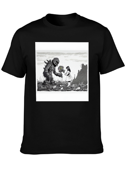 Monster & Girl Graphic Tee - Black