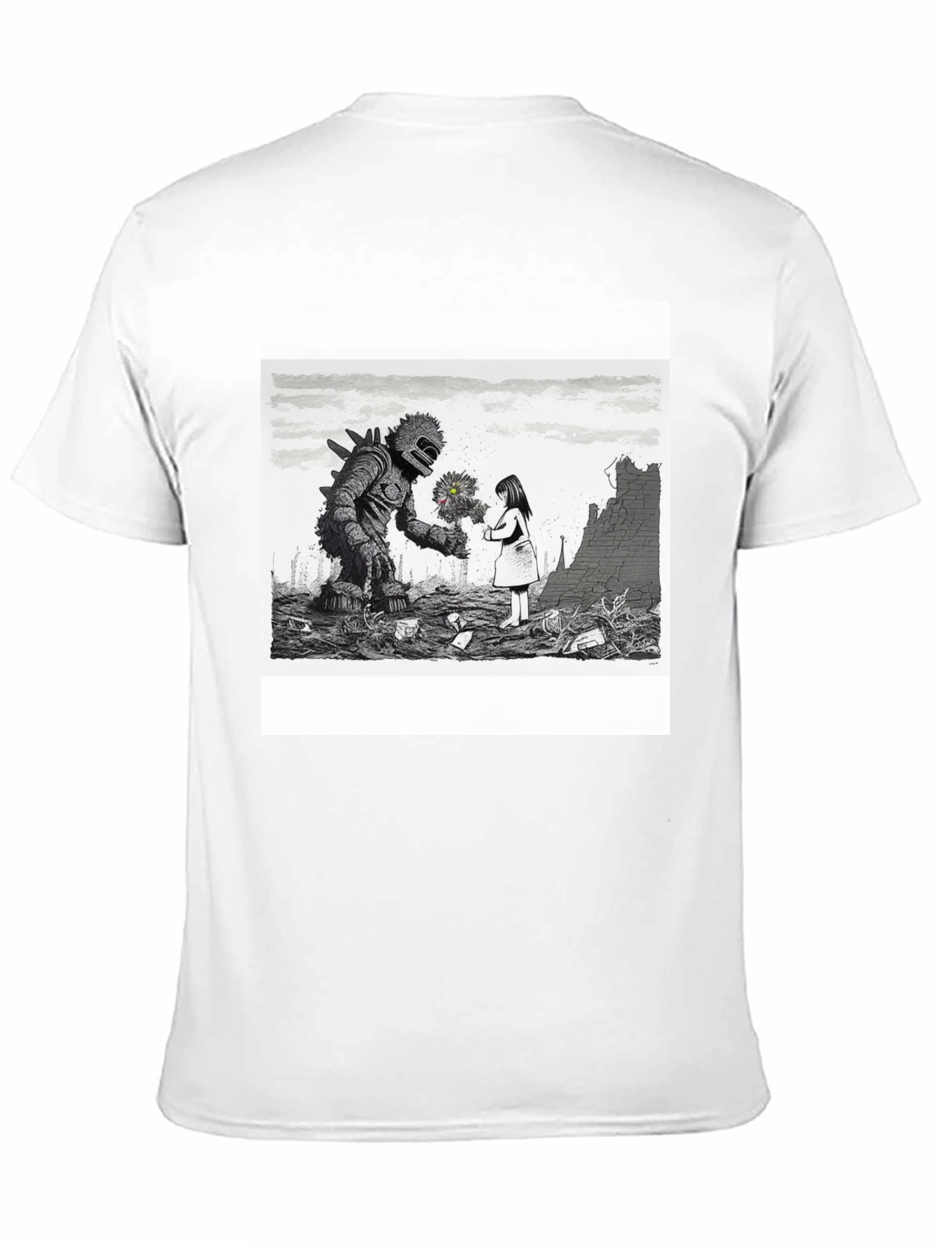 Monster & Girl Graphic Tee - Black