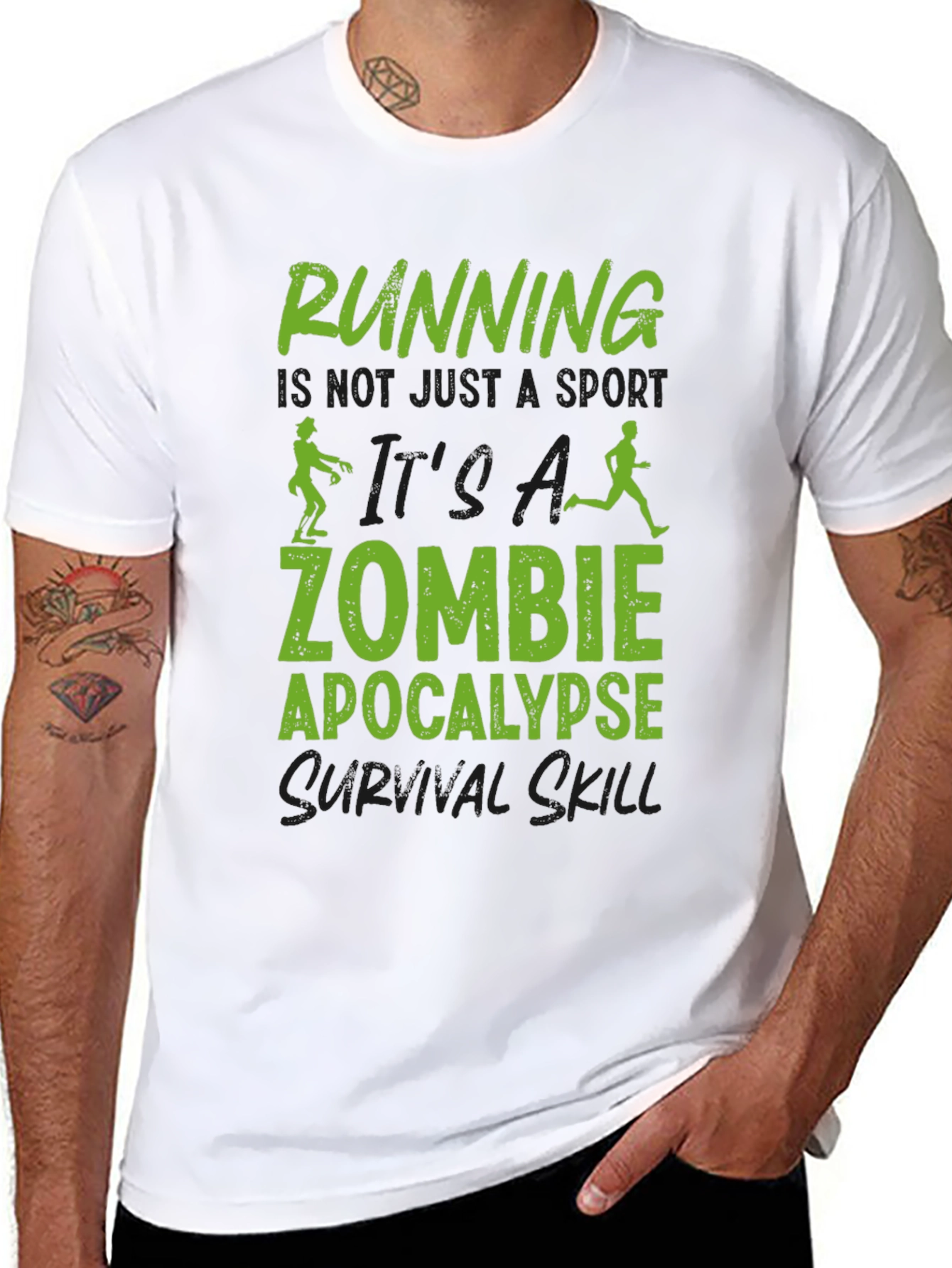 Zombie Apocalypse Running Survival Skill T-Shirt