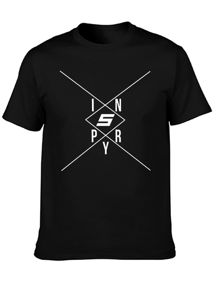 INSPRY Diamond Graphic T-Shirt - Modern Black Tee