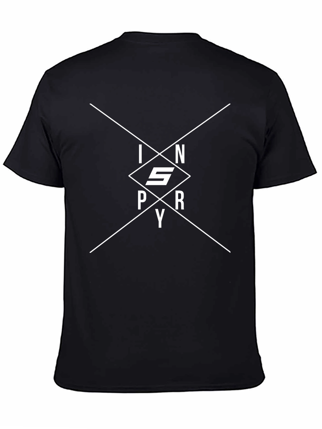 INSPRY Diamond Graphic T-Shirt - Modern Black Tee