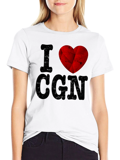 I Love CGN Graphic T-Shirt - Black Cotton Tee