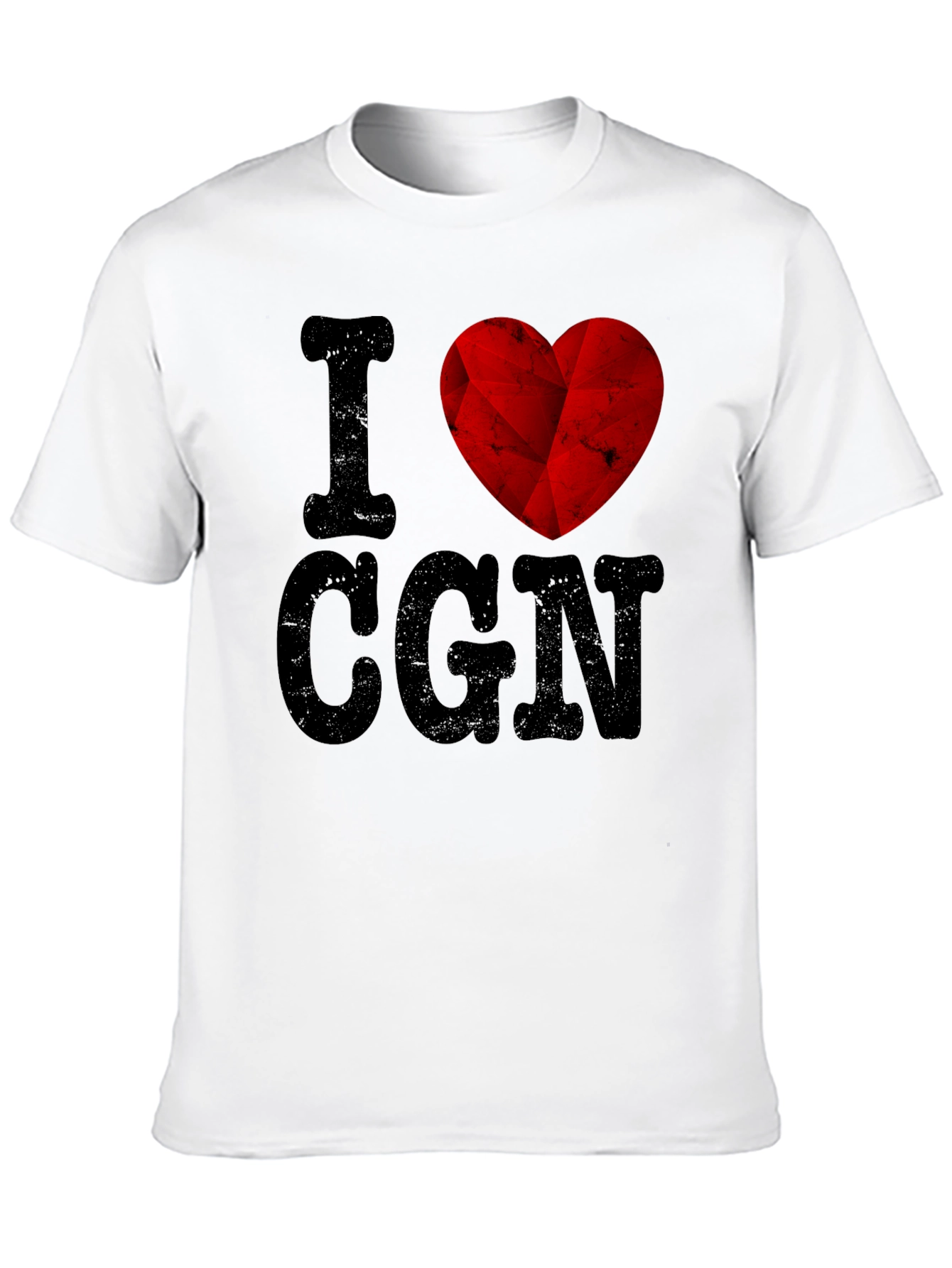 I Love CGN Graphic T-Shirt - Black Cotton Tee