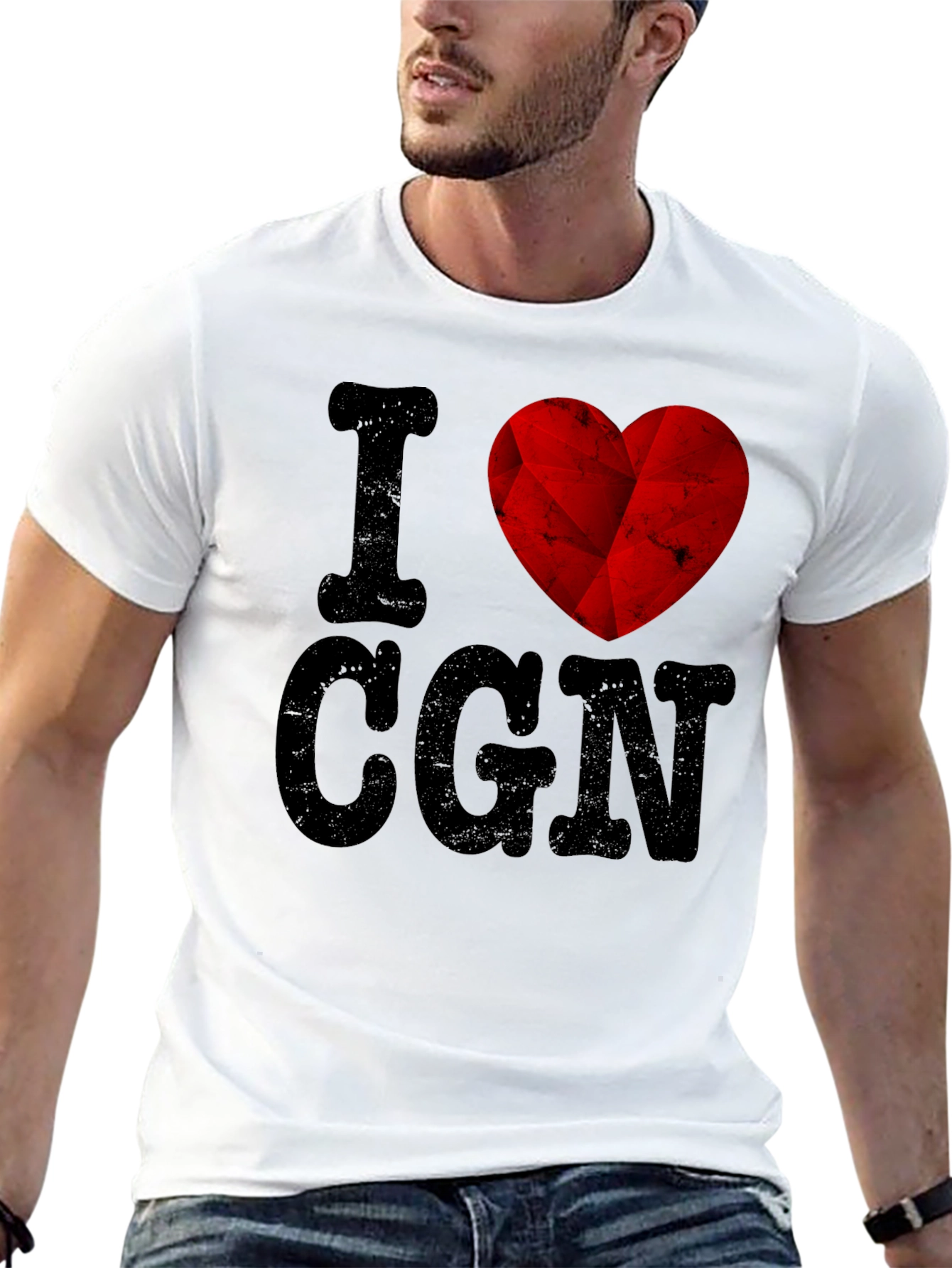 I Love CGN Graphic T-Shirt - Black Cotton Tee