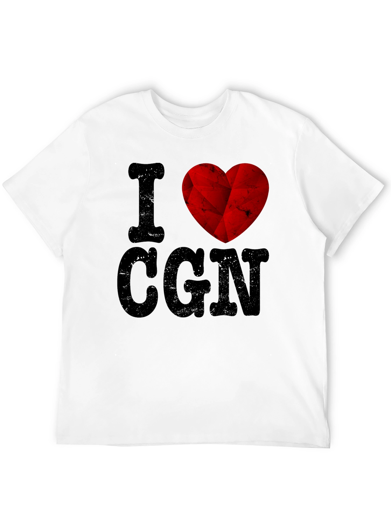 I Love CGN Graphic T-Shirt - Black Cotton Tee