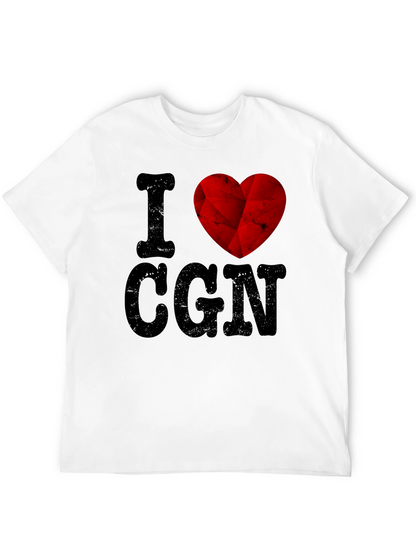 I Love CGN Graphic T-Shirt - Black Cotton Tee