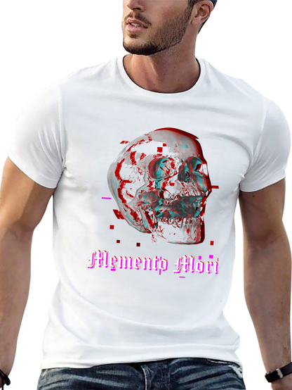 Memento Mori Skull Graphic Tee - Black