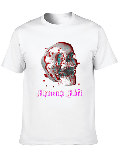 Memento Mori Skull Graphic Tee - Black