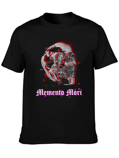 Memento Mori Skull Graphic Tee - Black