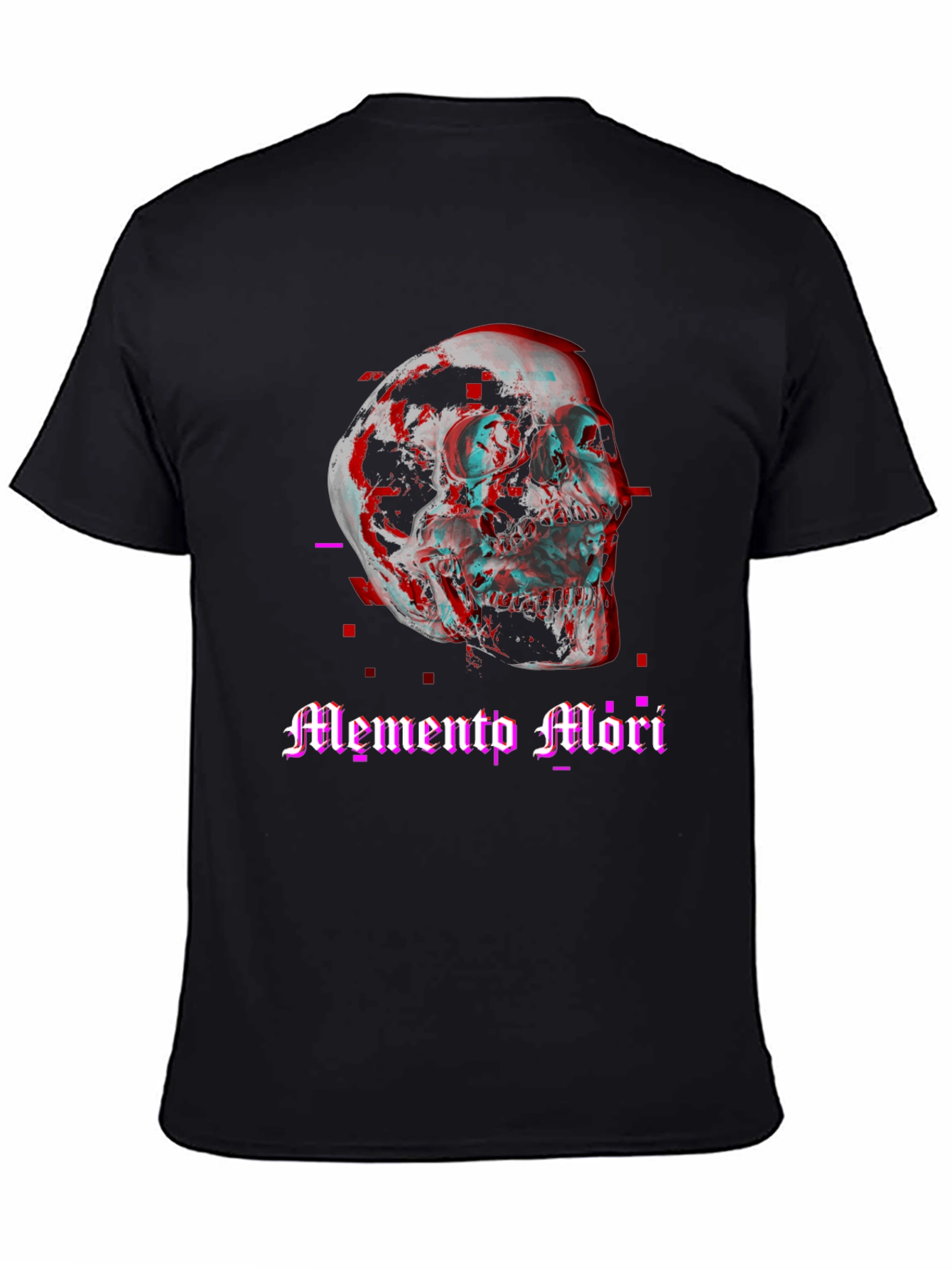 Memento Mori Skull Graphic Tee - Black