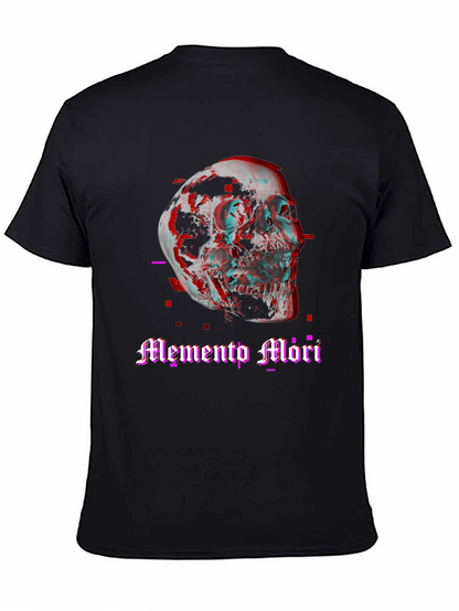 Memento Mori Skull Graphic Tee - Black