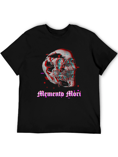 Memento Mori Skull Graphic Tee - Black