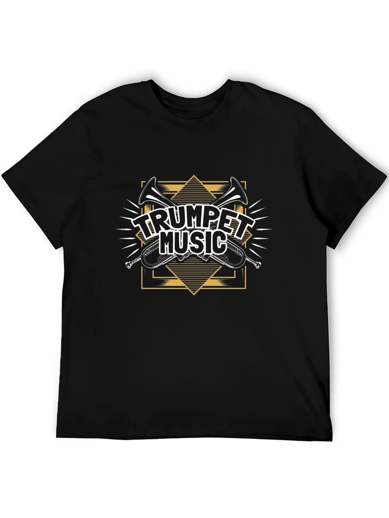 Trumpet Music Graphic Tee - Black
