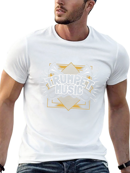 Trumpet Music Graphic Tee - Black
