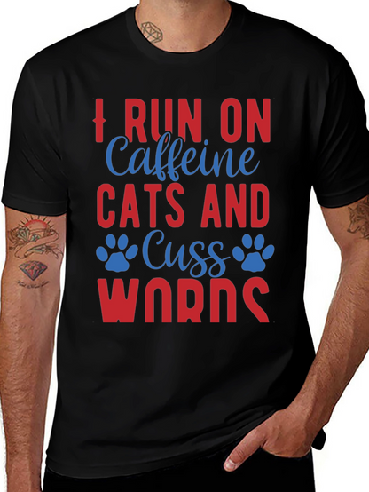 Caffeine Cats & Cuss Words Tee