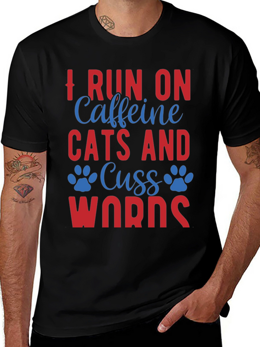 Caffeine Cats & Cuss Words Tee