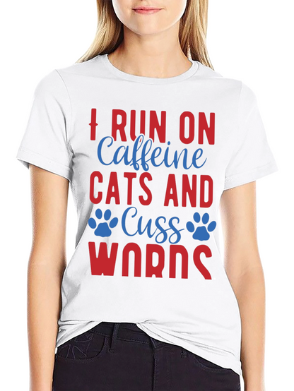 Caffeine Cats & Cuss Words Tee