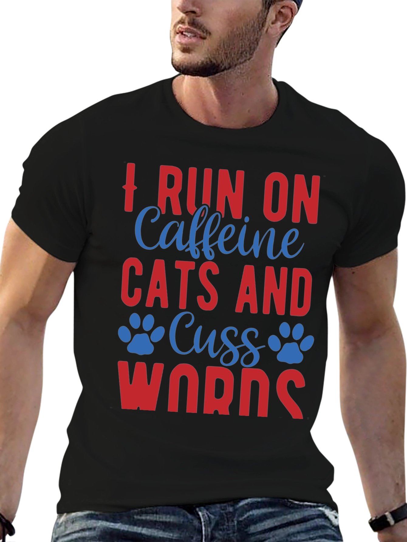 Caffeine Cats & Cuss Words Tee