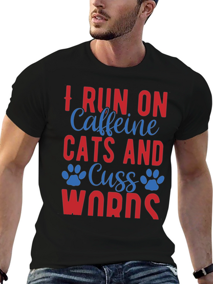 Caffeine Cats & Cuss Words Tee
