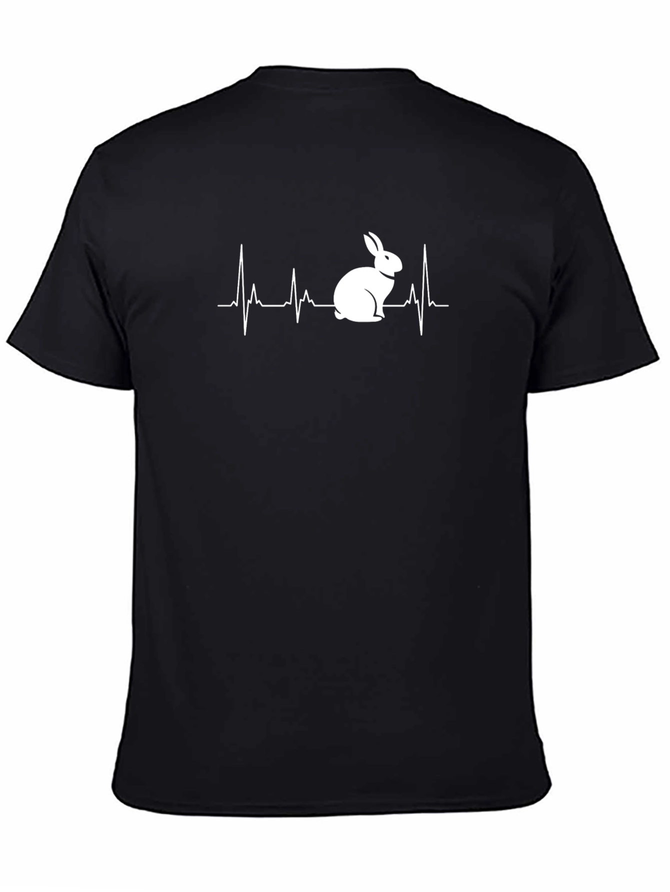 Rabbit Heartbeat T-Shirt - Black