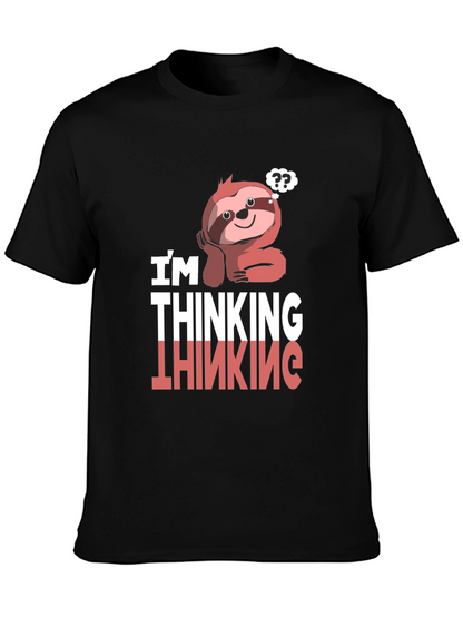Thinking Sloth Graphic T-Shirt