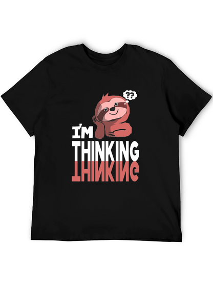 Thinking Sloth Graphic T-Shirt