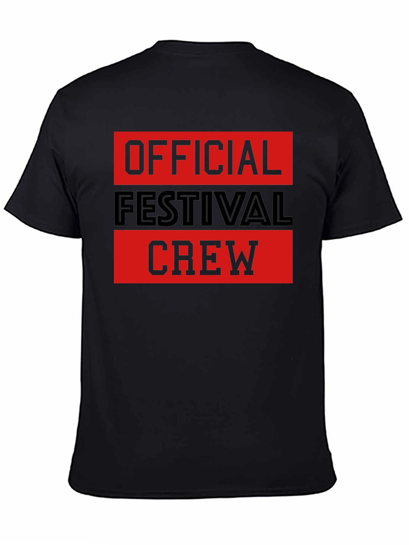 Official Festival Crew Black Graphic T-Shirt