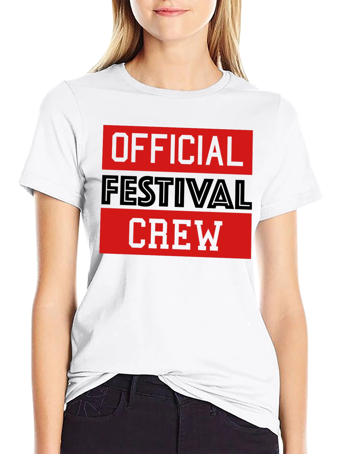 Official Festival Crew Black Graphic T-Shirt