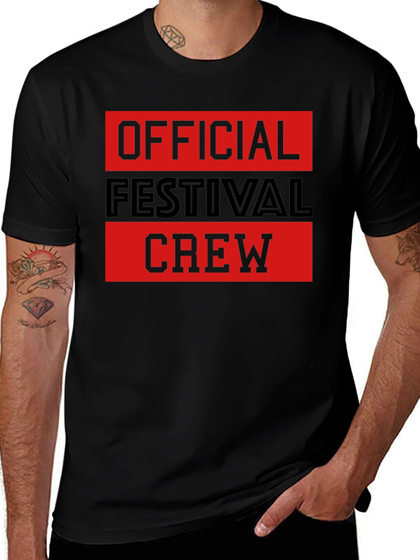 Official Festival Crew Black Graphic T-Shirt