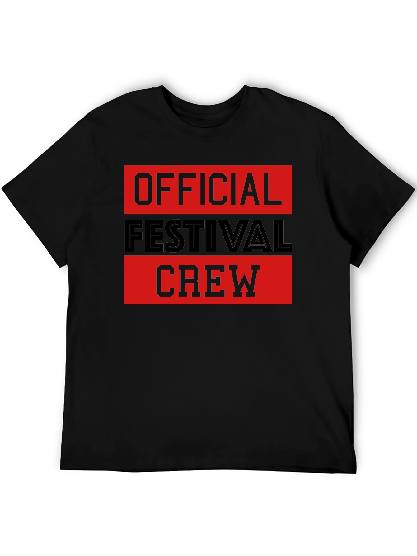 Official Festival Crew Black Graphic T-Shirt