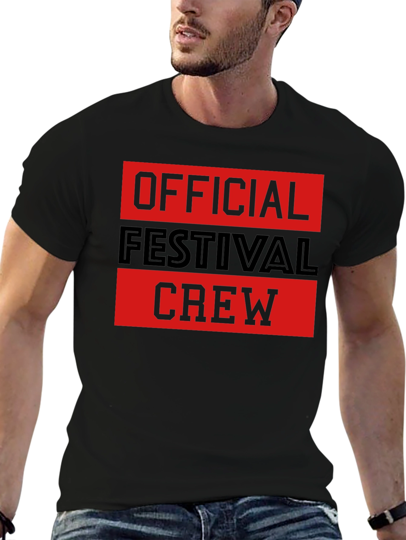 Official Festival Crew Black Graphic T-Shirt