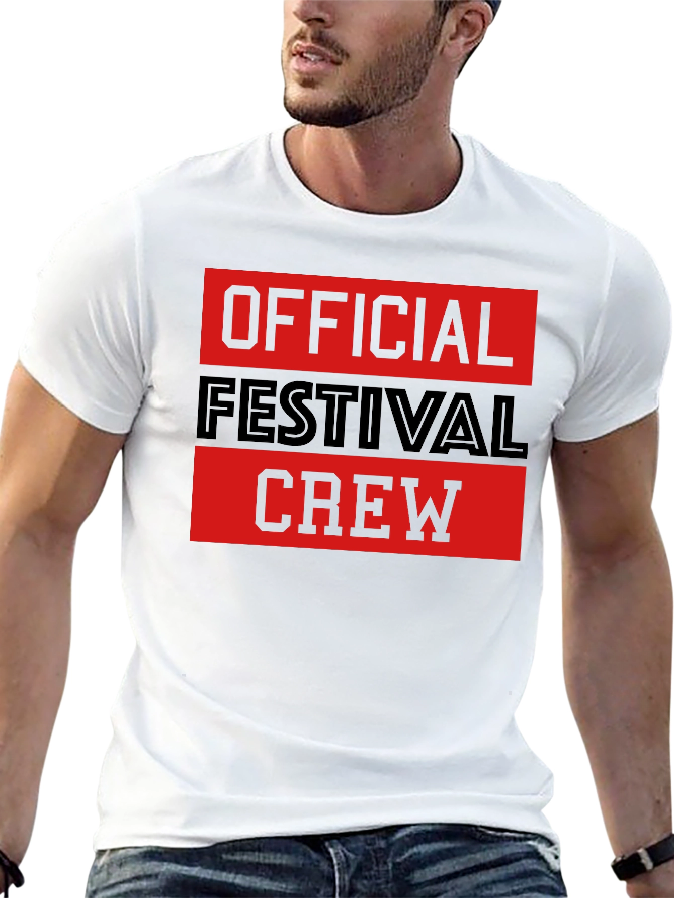 Official Festival Crew Black Graphic T-Shirt