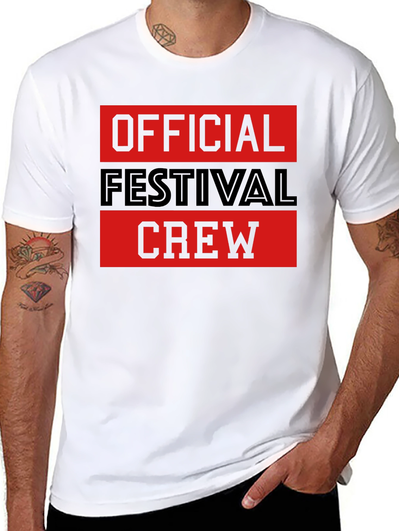 Official Festival Crew Black Graphic T-Shirt