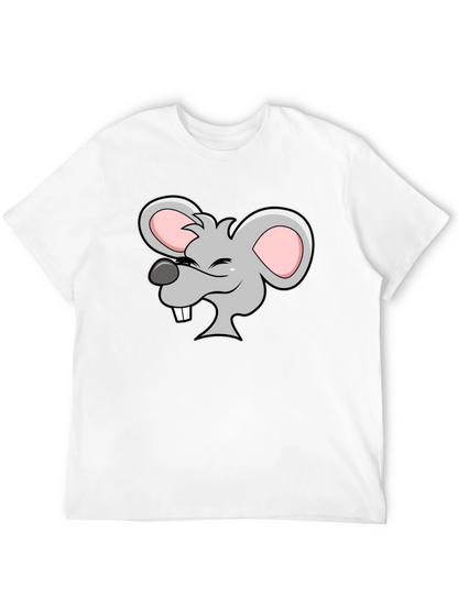 Cartoon Mouse Graphic Black T-Shirt