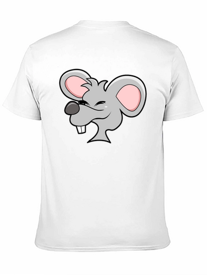 Cartoon Mouse Graphic Black T-Shirt