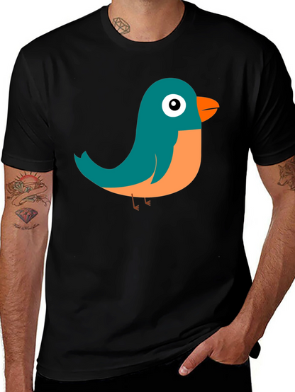 Cute Bird Graphic Tee - Soft Cotton Comfort