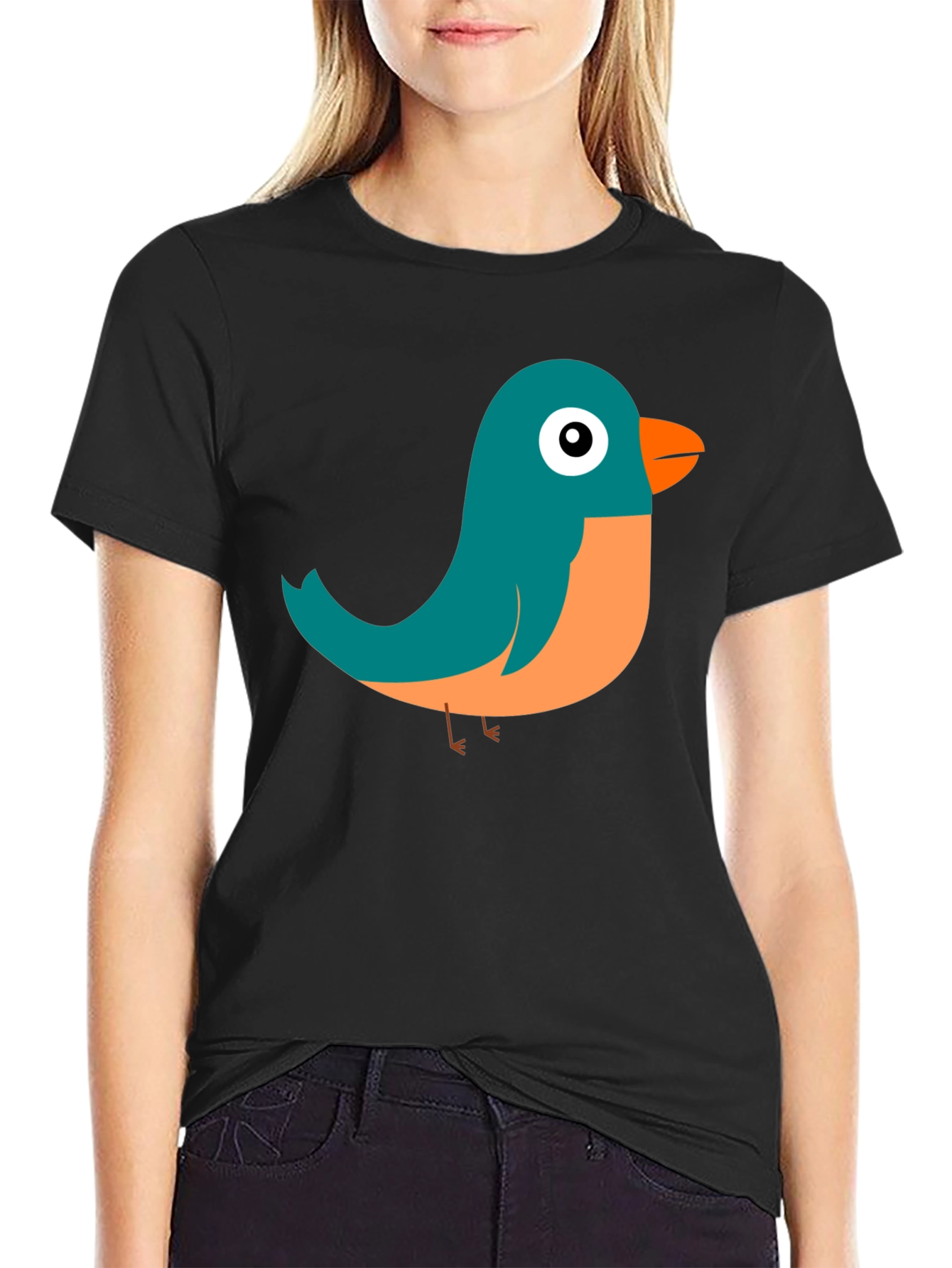 Cute Bird Graphic Tee - Soft Cotton Comfort