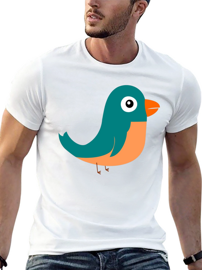 Cute Bird Graphic Tee - Soft Cotton Comfort