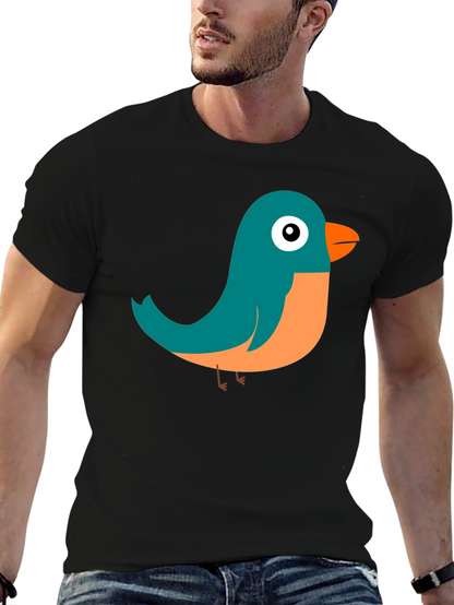 Cute Bird Graphic Tee - Soft Cotton Comfort