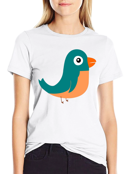 Cute Bird Graphic Tee - Soft Cotton Comfort