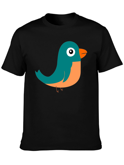 Cute Bird Graphic Tee - Soft Cotton Comfort