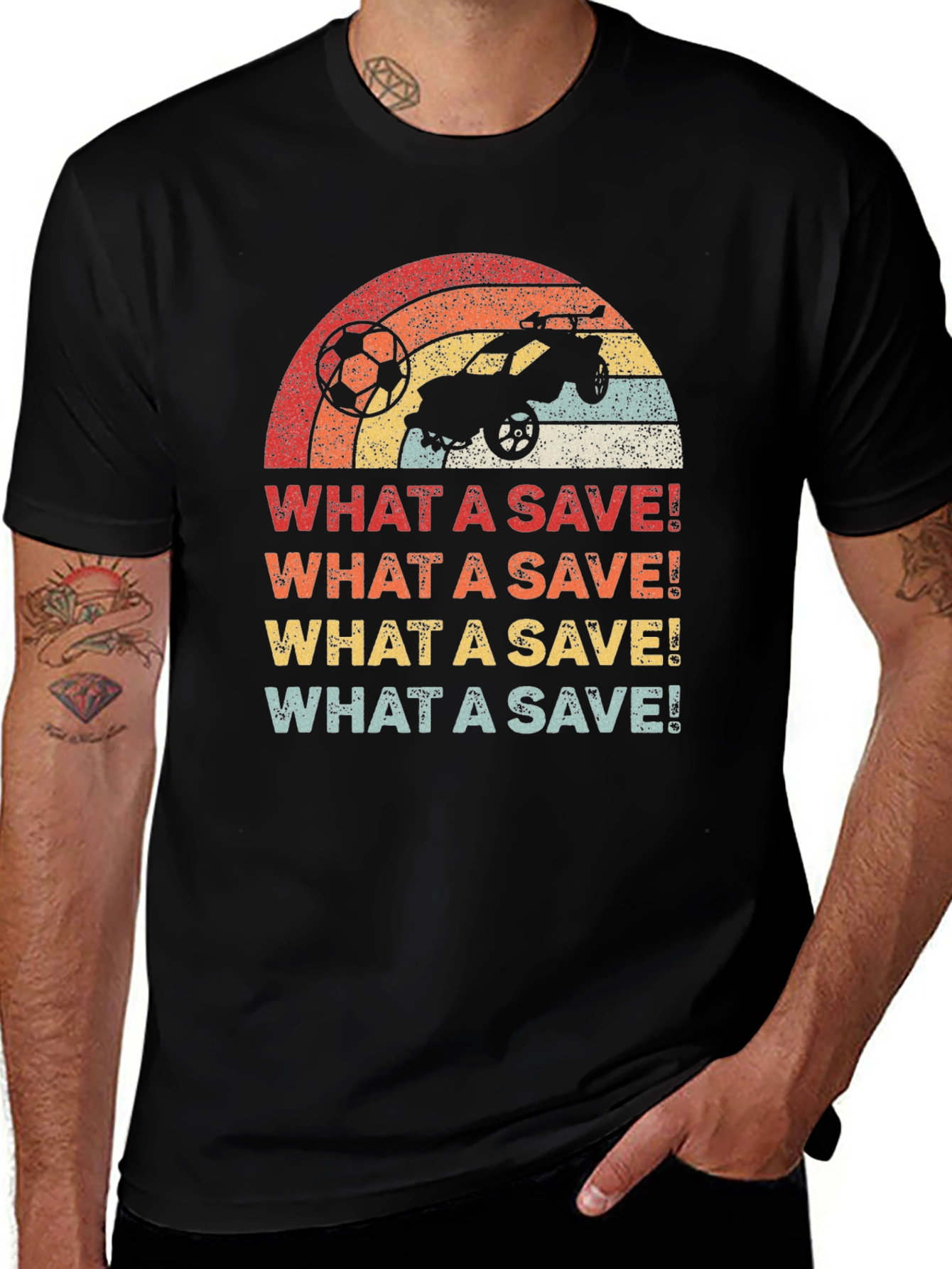 Retro Rocket League What a Save! T-Shirt